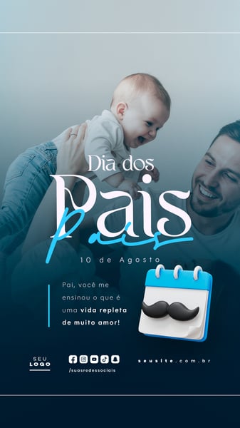 DIA DOS PAIS AGOSTO SOCIAL MEDIA POST EDITÁVEL STORY 22