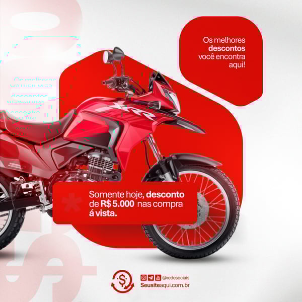 CONSÓRCIO FINANCIAMENTO SEGUROS CONCESSIONÁRIA MOTO CARRO SOCIAL MEDIA PSD EDITÁVEL