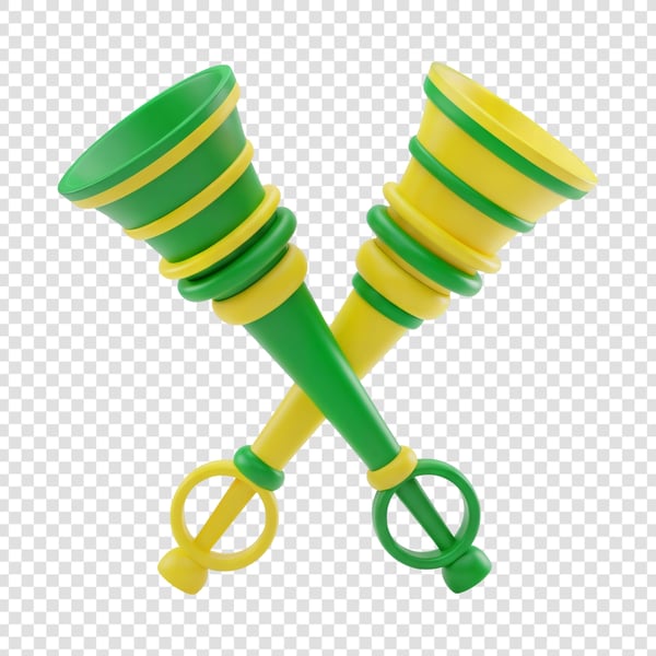 CORNETA VERDE E AMARELA CARNAVAL 03