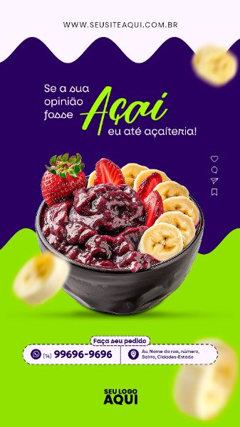 STORY - AÇAÍTERIA E SORVETERIA - SOCIAL MEDIA - PSD EDITÁVEL