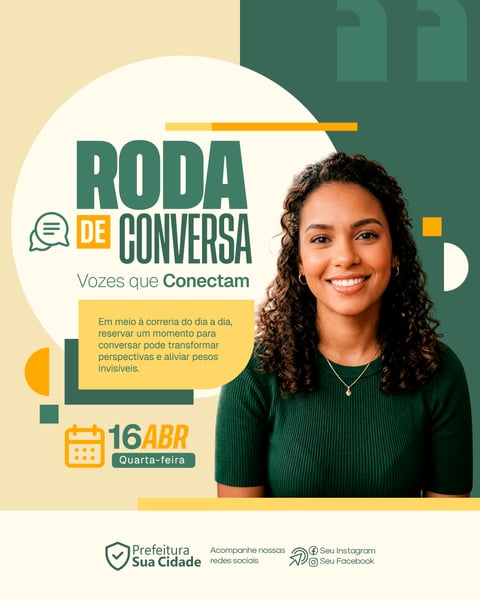 Social Media Roda de Conversa | Palestrante | PSD Editável