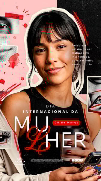 DIA INTERNACIONAL DA MULHER 08 DE MARÇO STORY SOCIAL MEDIA PSD EDITÁVEL 3