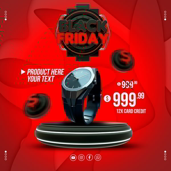 BLACK FRIDAY REDES SOCIAIS PSD EDITÁVEL