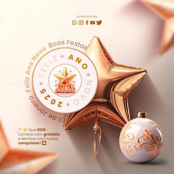 CHT SOCIAL MEDIA FELIZ ANO NOVO FEED BRINDE AO AMOR, AOS SONHOS E UM NOVO COMEÇO