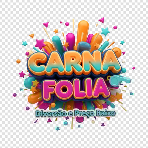 SELO 3D CARNAVAL FOLIA DIVERSÃO E PREÇO BAIXO 06