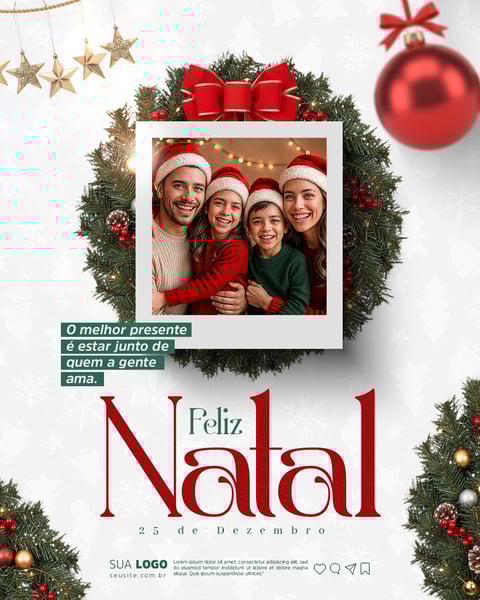 Natal Social Media Feliz Natal PSD Editável 