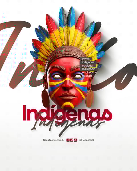 LRT DIA DOS POVOS INDÍGENAS - DIA DO ÍNDIO - 19 DE ABRIL SOCIAL MEDIA PSD EDITÁVEL (7)