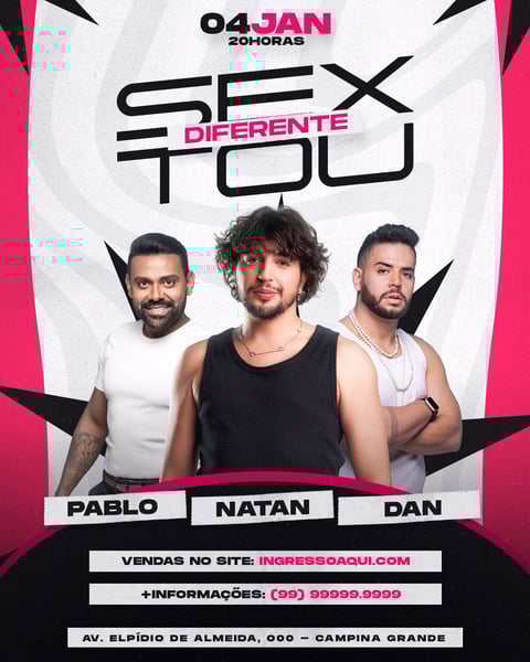 FLYER PSD EDITÁVEL SEXTOU DIFERENTE FEED