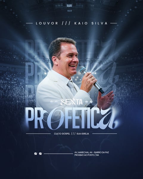 FLYER GOSPEL CULTO DOMINGO DE LOUVOR E ADORAÇÃO IGREJA SOCIAL MEDIA PSD EDITÁVEL