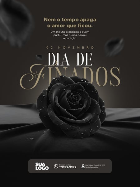 DIA DE FINADOS 02 DE NOVEMBRO SOCIAL MEDIA FEED PSD EDITÁVEL