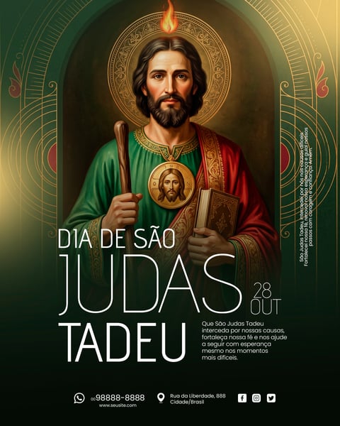 DIA DE SÃO JUDAS TADEU 28 DE OUTUBRO SOCIAL MEDIA PSD EDITÁVEL 3