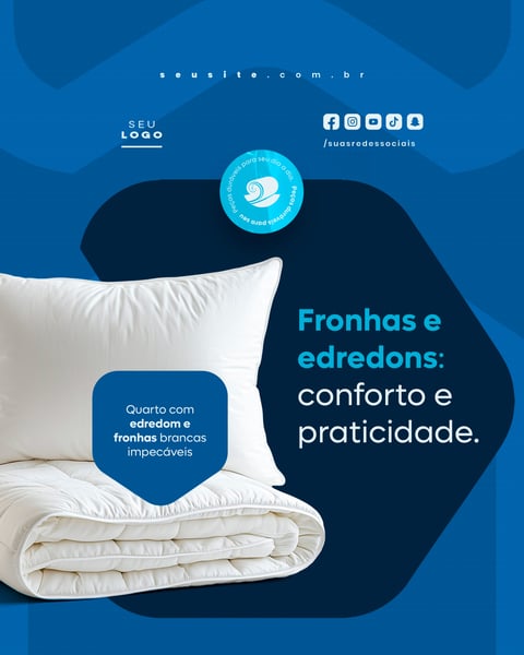 CAMA MESA E BANHO ENXOVAL FEED VERTICAL SOCIAL MEDIA PSD EDITÁVEL