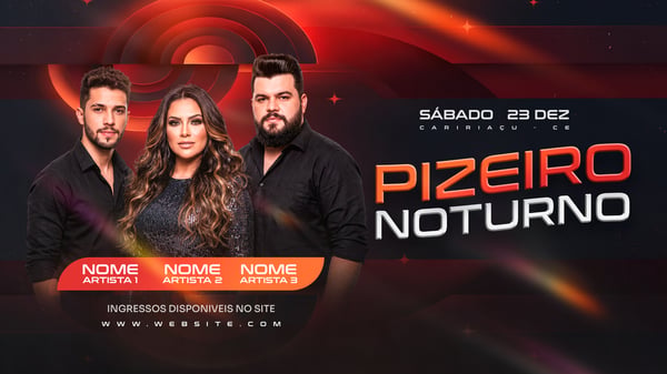 BANNER HORIZONTAL PARA SHOW DE PIZEIRO PSD TEMPLATE