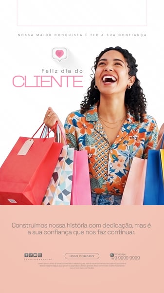 DIA DO CLIENTE HOMENAGEM ESPECIAL ARTE PARA REDES SOCIAIS SOCIAL MEDIA PSD EDITÁVEL 2 STORY