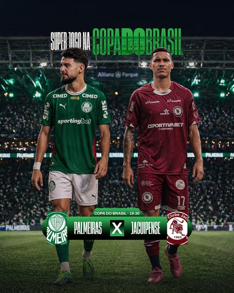 JOGO DO DIA - PALMEIRAS X JACUIPENSE - COPA DO BRASIL