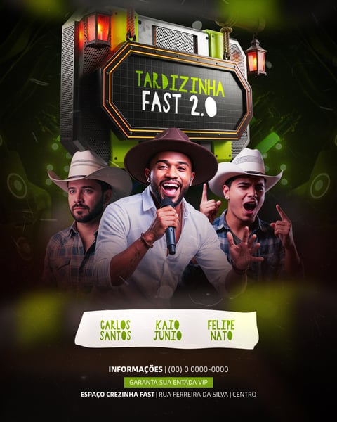 FLYER EVENTOS ARTISTAS SHOWS FESTA - SOCIAL MEDIA PSD EDITÁVEL 19