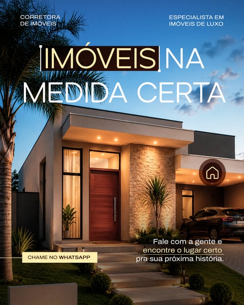 CORRETORA DE IMÓVEIS NA MEDIDA CERTA SOCIAL MEDIA PSD EDITÁVEL