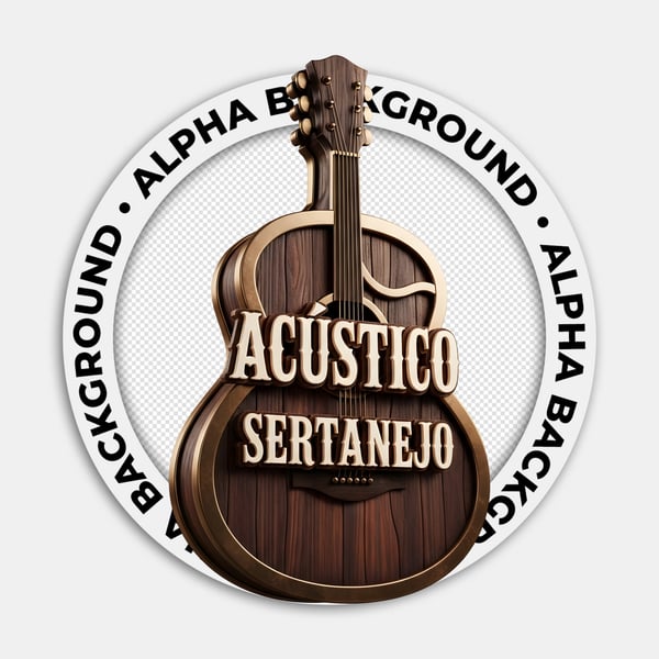 SELO 3D SERTANEJO VIOLÃO DE MADEIRA ACÚSTICO SERTANEJO 06