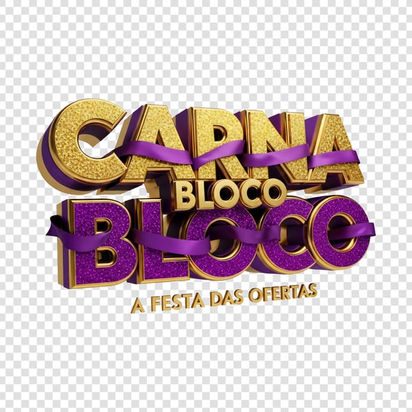 SELO 3D CARNAVAL BLOCO A FESTA DAS OFERTAS 01