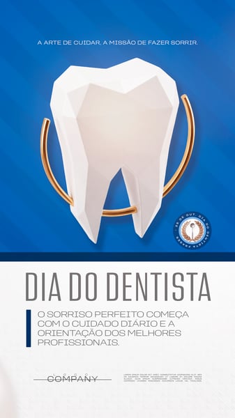 DIA DO DENTISTA HOMENAGEM ODONTOLOGIA SOCIAL MEDIA FLYER PSD EDITÁVEL STORY