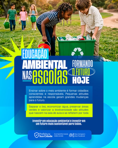 SOCIAL MEDIA SECRETARIA DE MEIO AMBIENTE PREFEITURA EDUCAÇÃO AMBIENTAL