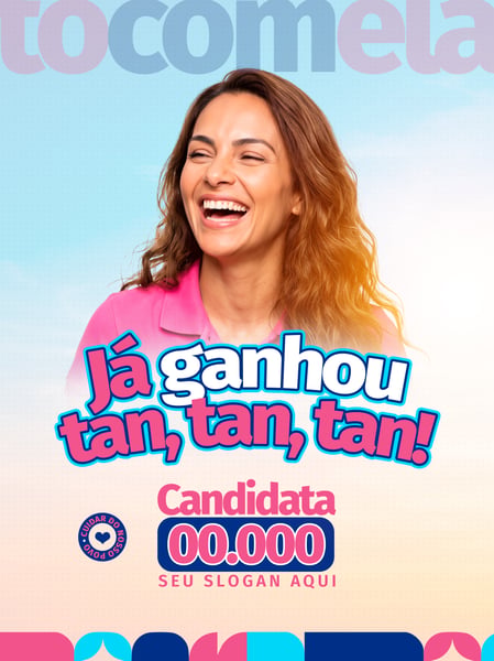 CAMPANHA ELEITORAL FEMININA CANDIDATA SOCIAL MEDIA FLYER PSD EDITÁVEL