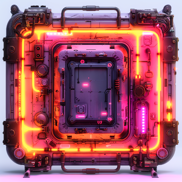 ELEMENTO 3D FUTURISTA | COM LUZES NEON | IMAGEM