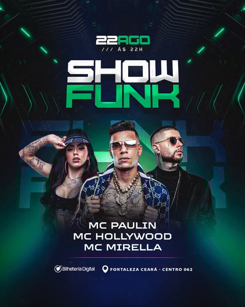 FLYER EVENTO - SHOW FUNK - FEED