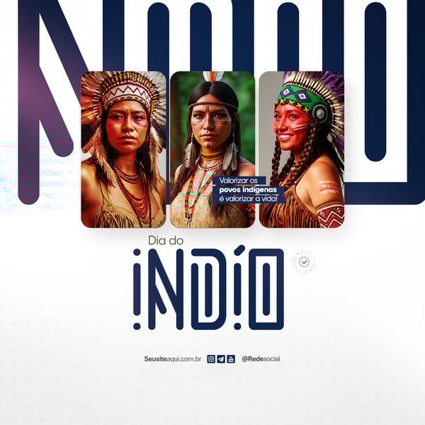 JEH DIA DOS POVOS INDÍGENAS - DIA DO ÍNDIO - 19 DE ABRIL SOCIAL MEDIA PSD EDITÁVEL (16)