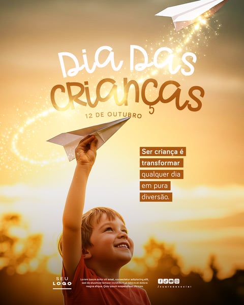 DIA DAS CRIANÇAS 12 DE OUTUBRO SOCIAL MEDIA PSD EDITÁVEL 5