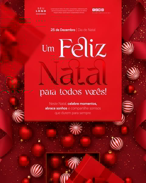 FELIZ NATAL E PRÓSPERO ANO NOVO 25 DE DEZEMBRO SOCIAL MEDIA PSD EDITÁVEL (10)