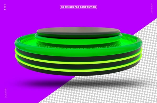 3d rendered round podium