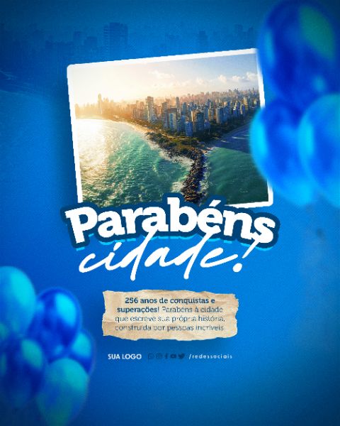 SOCIAL MEDIA - ANIVERSÁRIO CIDADE - AZUL