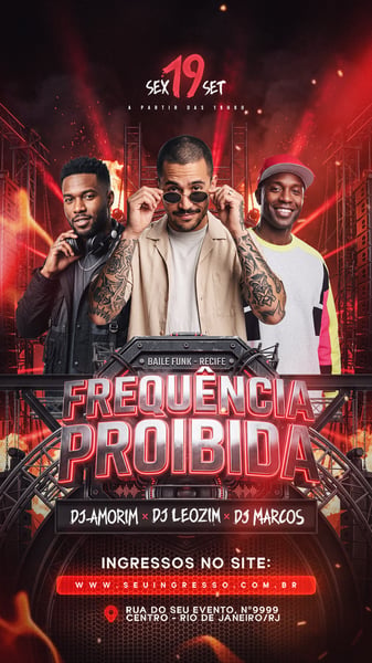 FLYER FREQUÊNCIA PROIBIDA STORY PSD EDITÁVEL