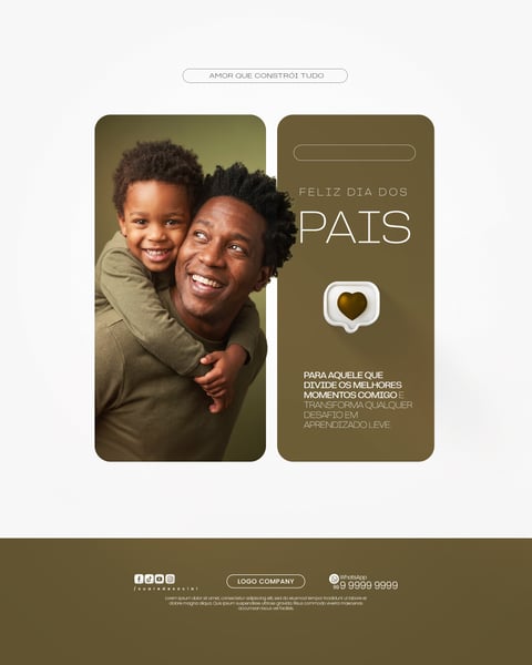 DIA DOS PAIS HOMENAGEM E CAMPANHAS ESPECIAIS SOCIAL MEDIA PSD EDITÁVEL 1