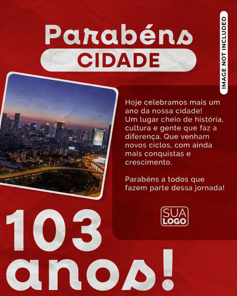 POST REDE SOCIAL CARD ANIVERSARIO DA CIDADE
