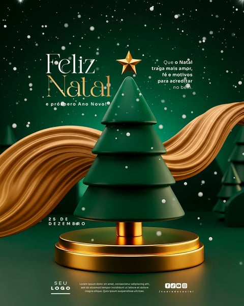 FELIZ NATAL 25 DE DEZEMBRO SOCIAL MEDIA PSD EDITÁVEL 1