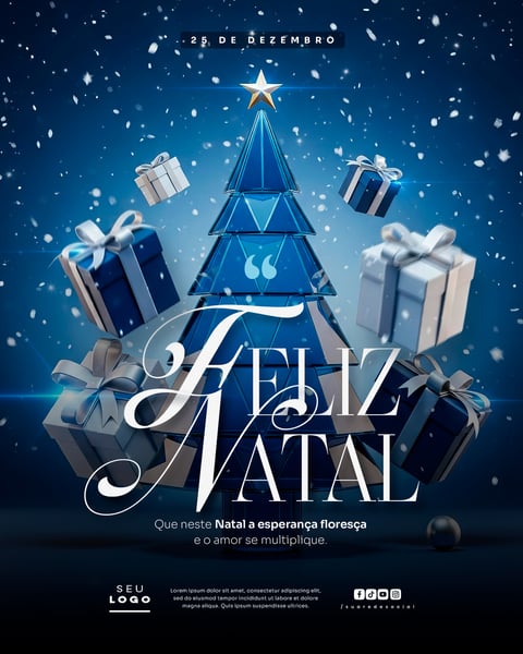 FELIZ NATAL 25 DE DEZEMBRO SOCIAL MEDIA PSD EDITÁVEL 10