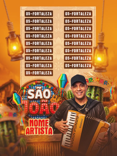 FLYER AGENDA SÃO JOÃO FEED PSD EDITÁVEL