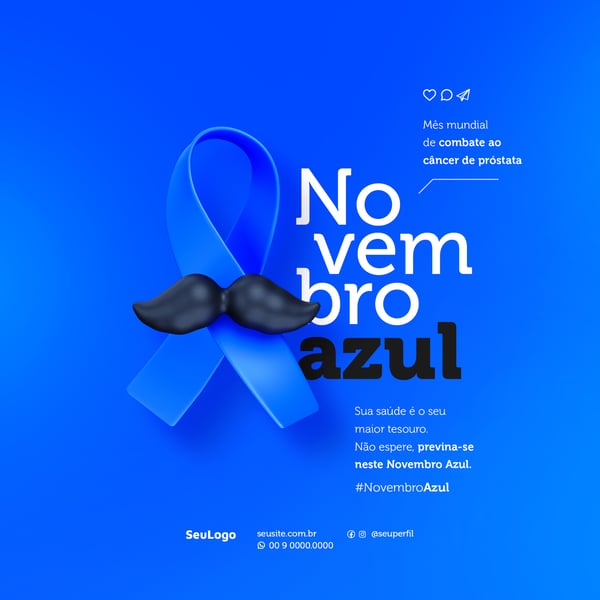 YBH SOCIAL MEDIA CAMPANHA NOVEMBRO AZUL TEMPLATE PSD 1