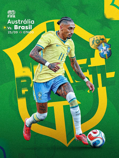 FLYER MATCHDAY RAPHA NHA SELEÇÃO BRASILEIRA
