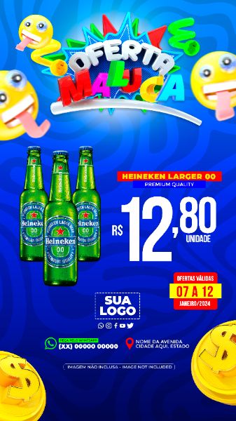 Encarte de Supermercado Social Media PSD Editável