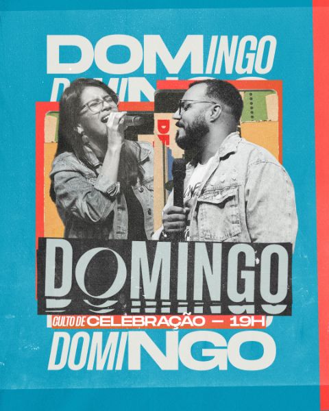 FLYER CULTO DOMINGO PSD EDITÁVEL