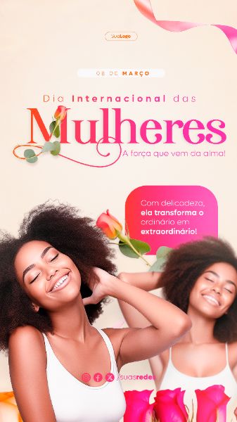 DIA INTERNACIONAL DA MULHER SOCIAL MEDIA POST STORY