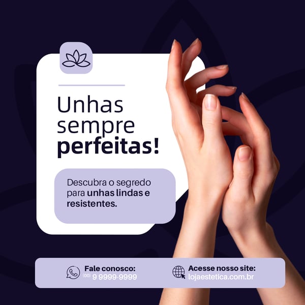 DERMATOLOGISTA UNHAS FEED PSD EDITÁVEL