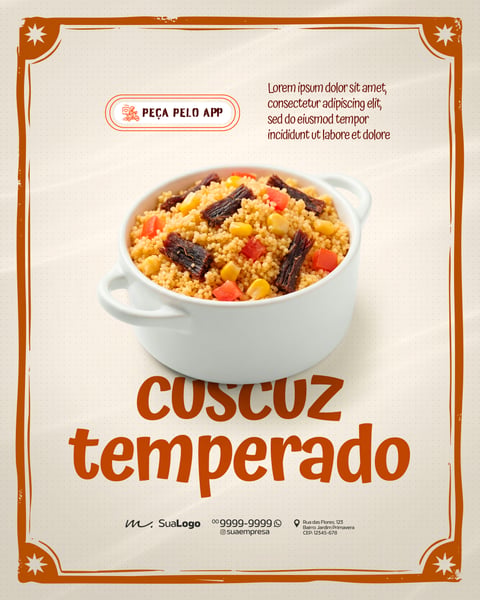 CUSCUZARIA CAFÉ DA MANHÃ CARDÁPIO SOCIAL MEDIA PSD EDITÁVEL 3