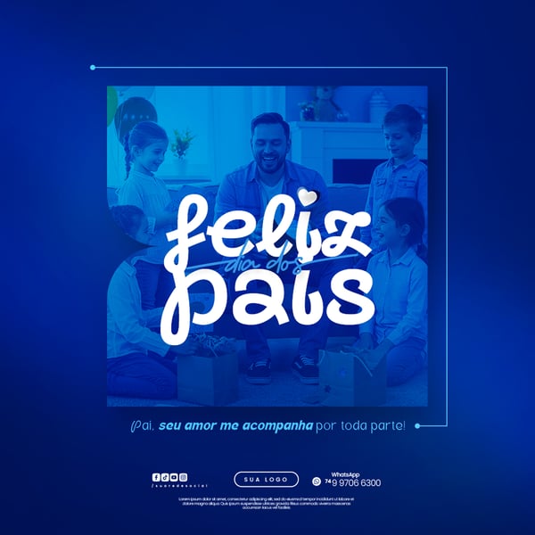 DIA DOS PAIS AGOSTO PAI - FLYER SOCIAL MEDIA PSD EDITÁVEL 21