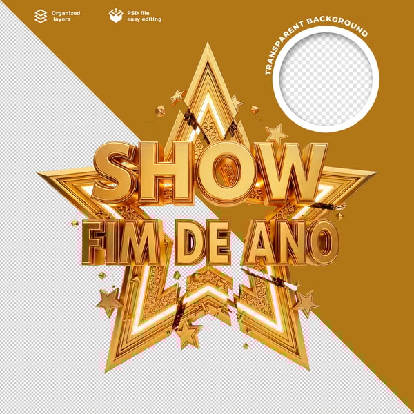 Elemento 3D Ano Novo