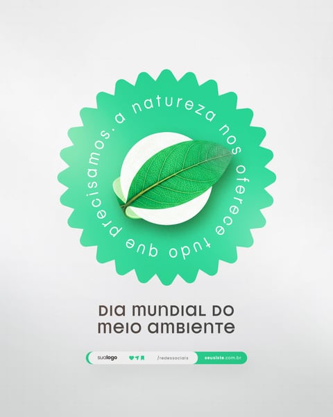 05 DE JUNHO - DIA MUNDIAL DO MEIO AMBIENTE SOCIAL MEDIA PSD EDITÁVEL
