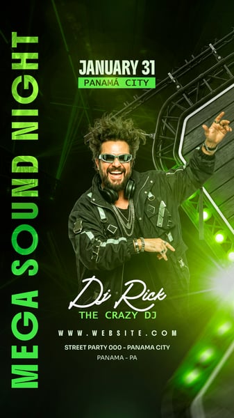 TEMPLATE FLYER MEGA SOUND PARA STORIES
